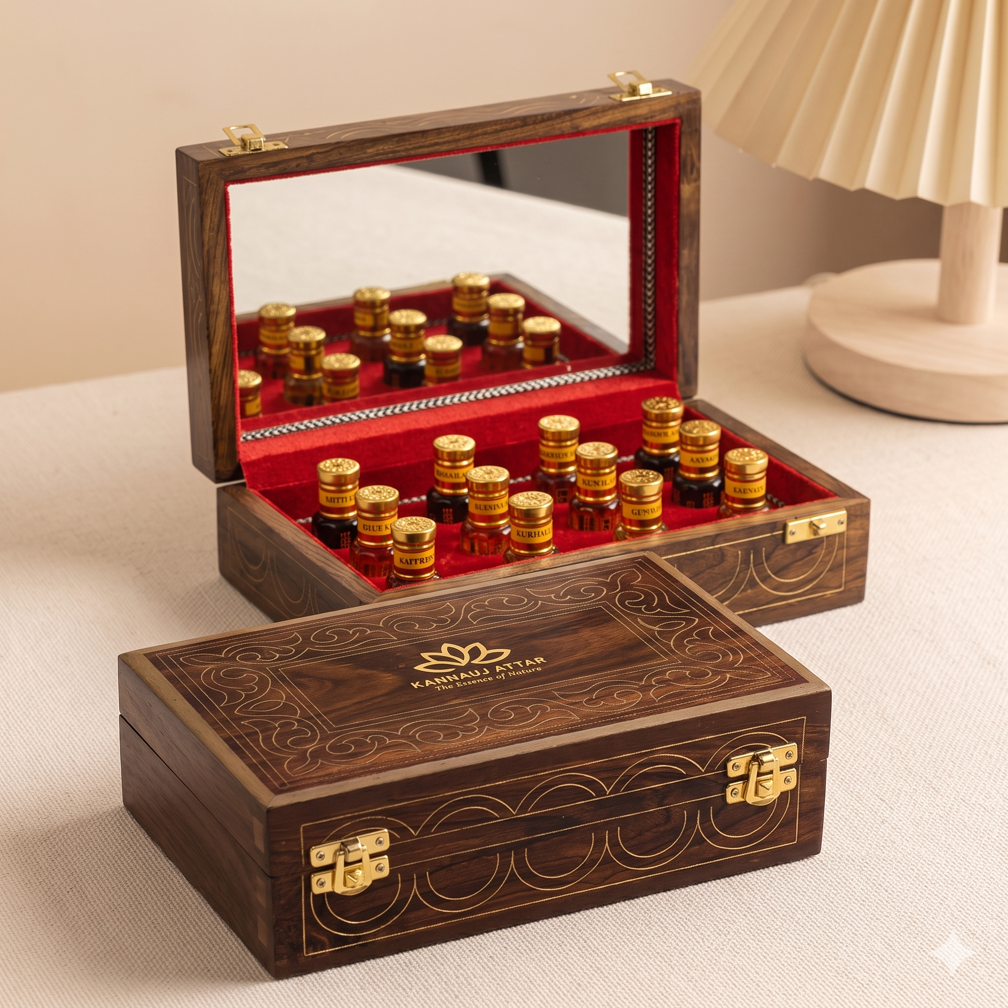 Traditional Attar Perfume Gift Box by Kannaujattar