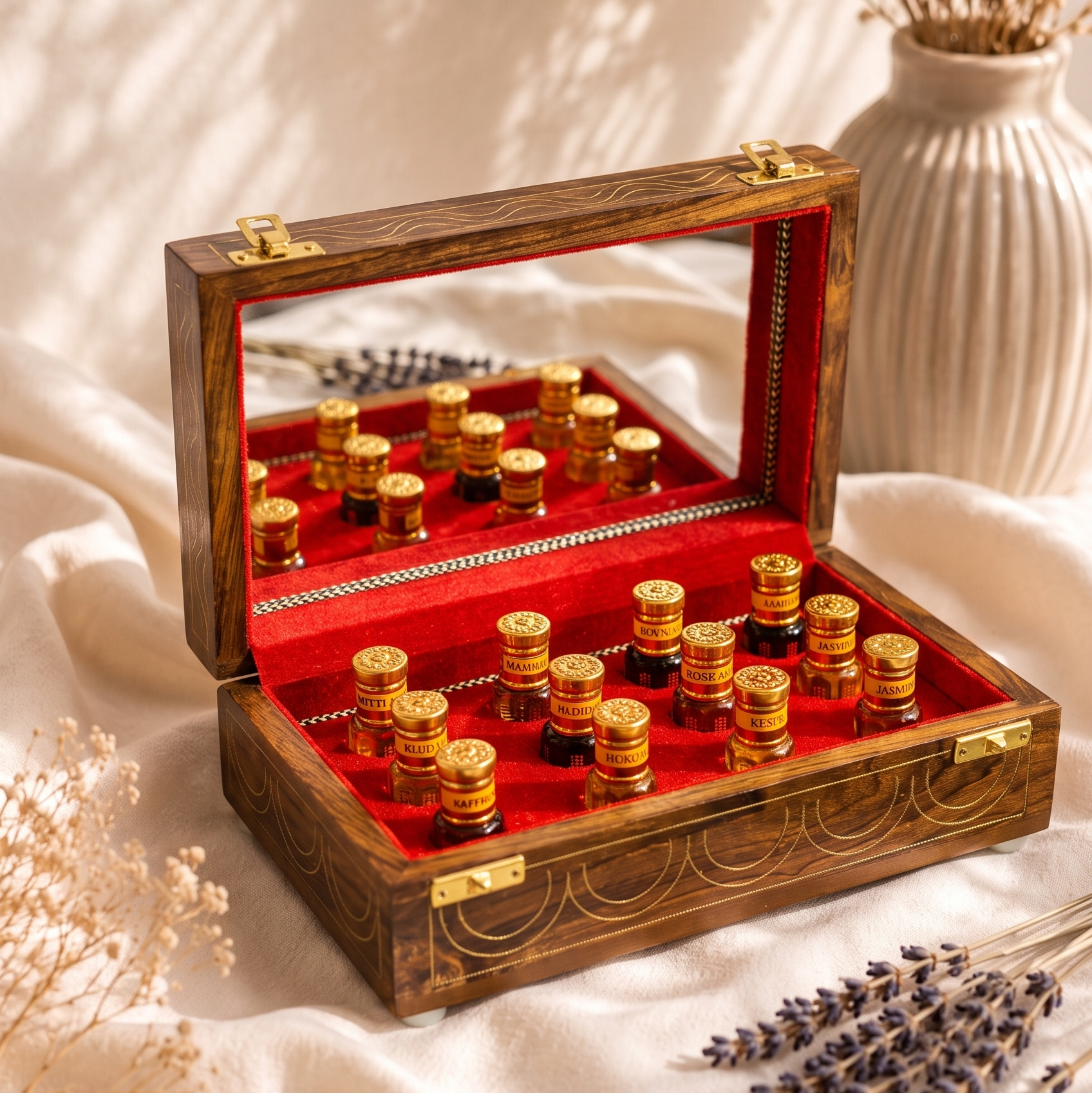 Traditional Attar Perfume Gift Box by kannauj Attar