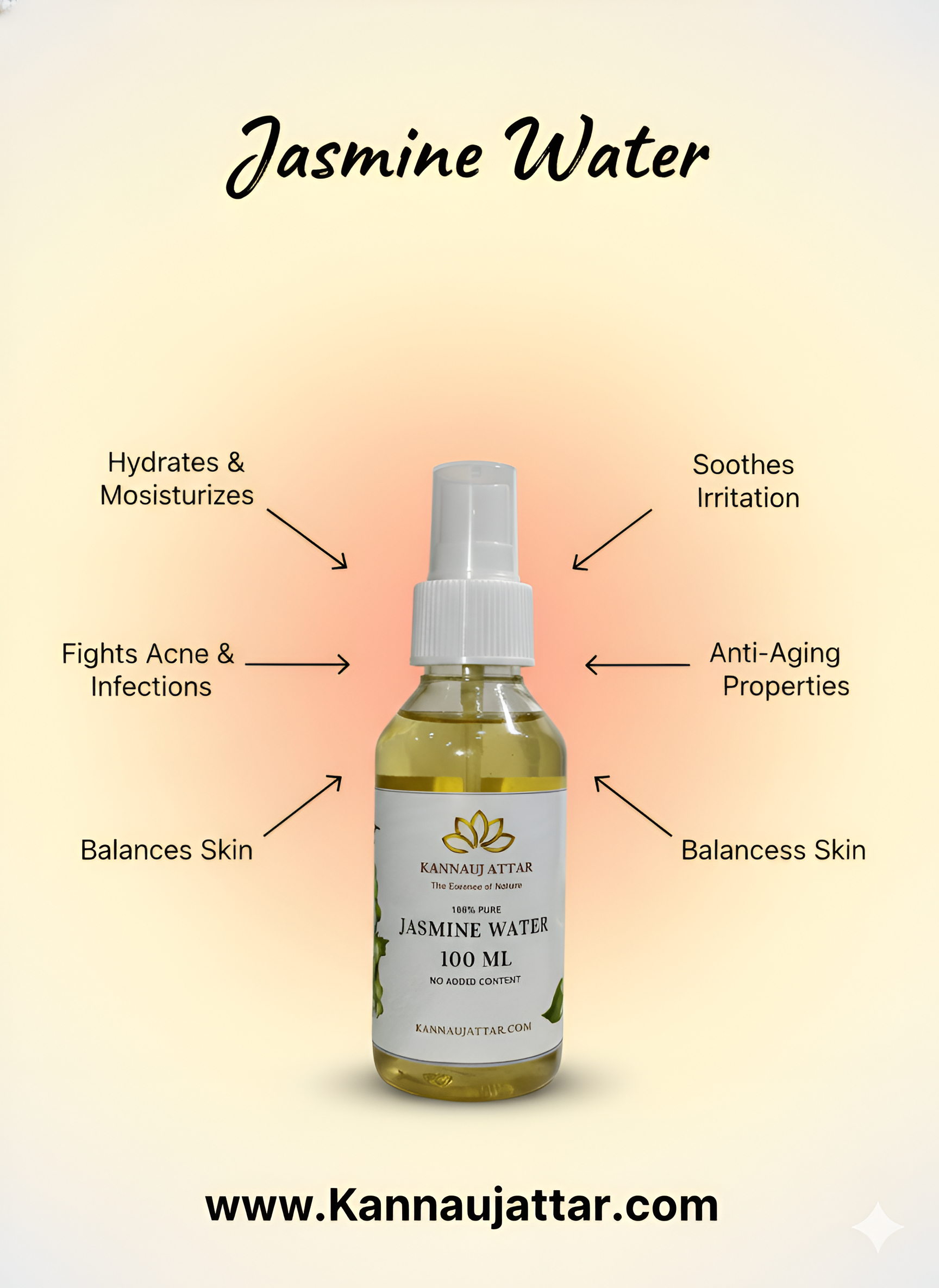 Pure Jasmine Water by Kannauj Attar