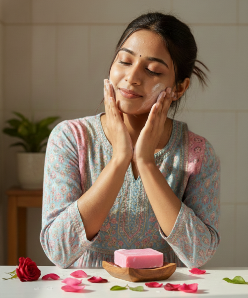 Rose Soap By Kannauj Attar