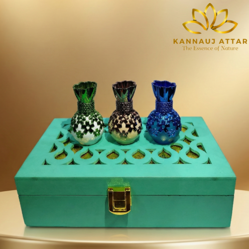 Luxury Attar Gift Set- Set of 3 (15ml Each) By Kannauj Attar